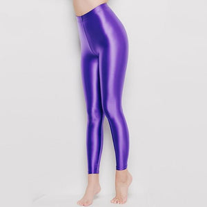 Lavender Wet Look Leggings