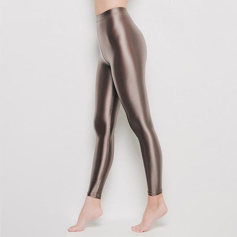 Champagne Wet Look Leggings