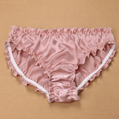 Silk Satin Ruffle Panties