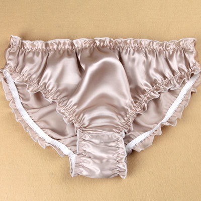 Silk Satin Ruffle Panties