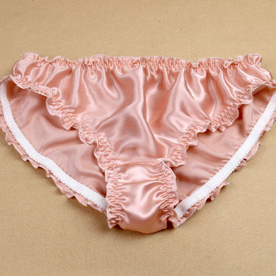 Silk Satin Ruffle Panties