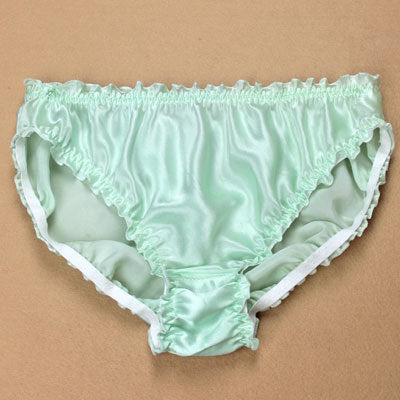 Silk Satin Ruffle Panties