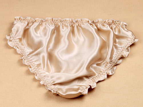 Silk Satin Ruffle Panties